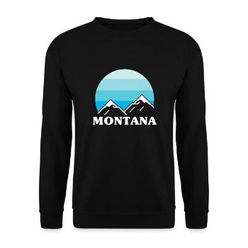 Montana - Unisex Sweatshirt - black - Front - Alina (178cm) & Michal (187cm)