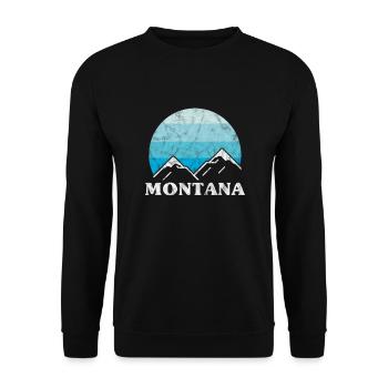 Montana Amérique États-Unis Helena Mountains Cadeau - Sweat-shirt Unisexe - noir - Devant - Alina (178cm) & Michal (187cm)
