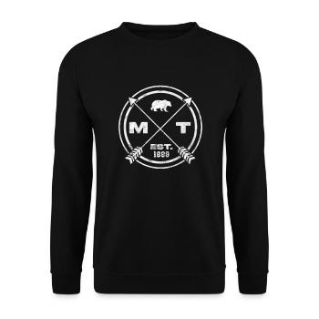 Montana Amérique États-Unis Helena Mountains Cadeau - Sweat-shirt Unisexe - noir - Devant - Alina (178cm) & Michal (187cm)