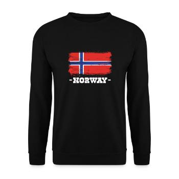 Norway - Unisex Sweatshirt - black - Front - Alina (178cm) & Michal (187cm)