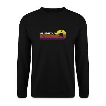 Strauß Vogel Tier Strauss Afrika Safari Geschenk - Unisex Pullover - Schwarz - Vorne - Alina (178cm) & Michal (187cm)