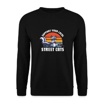 Skunk - Unisex Sweatshirt - black - Front - Alina (178cm) & Michal (187cm)
