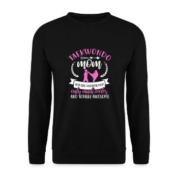 Taekwondo Mother Tae Kwon Do Martial Arts Gift - Unisex Sweatshirt - black - Front - Alina (178cm) & Michal (187cm)