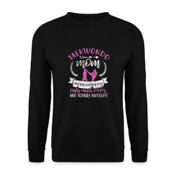 Mère de Taekwondo - Sweat-shirt Unisexe - noir - Devant - Alina (178cm) & Michal (187cm)