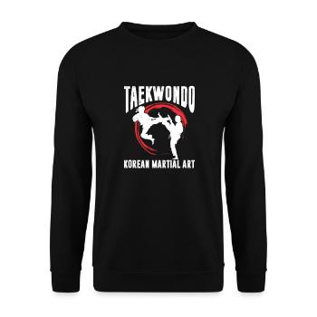 Taekwondo Tae Kwon Do Martial Arts Gift - Unisex Sweatshirt - black - Front - Alina (178cm) & Michal (187cm)