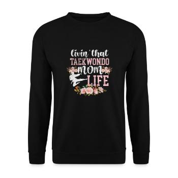 Mère de Taekwondo - Sweat-shirt Unisexe - noir - Devant - Alina (178cm) & Michal (187cm)