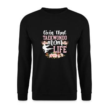Taekwondo Mother Tae Kwon Do Martial Arts Gift - Unisex Sweatshirt - black - Front - Alina (178cm) & Michal (187cm)