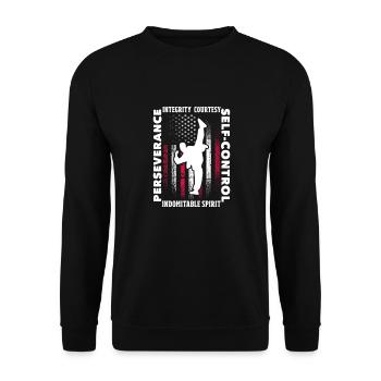 Taekwondo Tae Kwon Do Kampfsport Geschenk - Unisex Pullover - Schwarz - Vorne - Alina (178cm) & Michal (187cm)