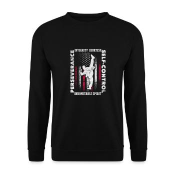 Taekwondo - Sweat-shirt Unisexe - noir - Devant - Alina (178cm) & Michal (187cm)
