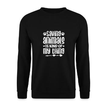Tierarzt - Unisex Pullover - Schwarz - Vorne - Alina (178cm) & Michal (187cm)