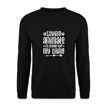 Vétérinaire vétérinaire Cadeau vétérinaire - Sweat-shirt Unisexe - noir - Devant - Alina (178cm) & Michal (187cm)