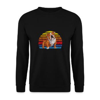 American Bulldog Dog Dog Lovers Cadeau - Sweat-shirt Unisexe - noir - Devant - Alina (178cm) & Michal (187cm)