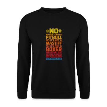 Bouledogue américain - Sweat-shirt Unisexe - noir - Devant - Alina (178cm) & Michal (187cm)