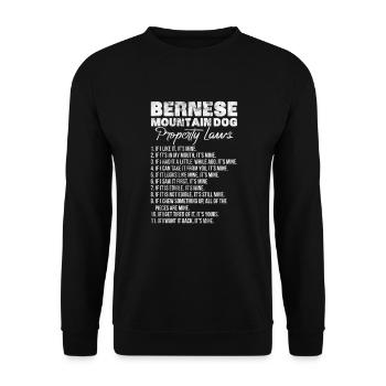 Chien de montagne bernois Chien de montagne Chien Amoureux Cadeau - Sweat-shirt Unisexe - noir - Devant - Alina (178cm) & Michal (187cm)