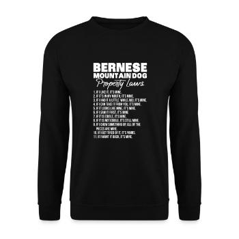 Bouvier bernois - Sweat-shirt Unisexe - noir - Devant - Alina (178cm) & Michal (187cm)