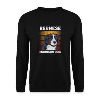 Chien de montagne bernois Chien de montagne Chien Amoureux Cadeau - Sweat-shirt Unisexe - noir - Devant - Alina (178cm) & Michal (187cm)