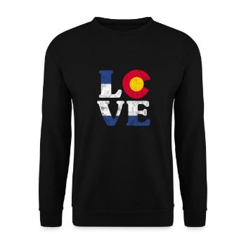 Colorado USA Amerika Geschenk - Unisex Pullover - Schwarz - Vorne - Alina (178cm) & Michal (187cm)