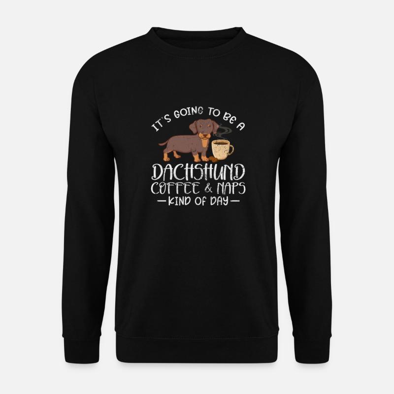 Dachshund Coffee - Unisex Sweatshirt - black