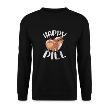 Dachshund - Unisex Sweatshirt - black - Front - Alina (178cm) & Michal (187cm)