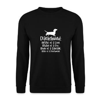 Dachshund Dog Dogs Dachshund Teckel Gift - Unisex Sweatshirt - black - Front - Alina (178cm) & Michal (187cm)