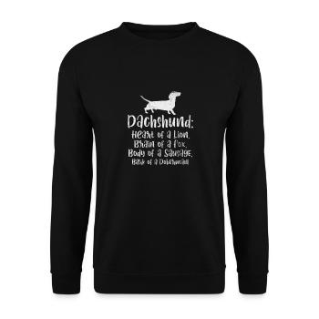 Dachshund - Unisex Sweatshirt - black - Front - Alina (178cm) & Michal (187cm)