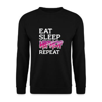 Hip Hop Rap Music Rapper Hiphop Gift - Sweat-shirt Unisexe - noir - Devant - Alina (178cm) & Michal (187cm)