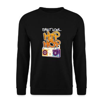 Hip Hop Rap Music Rapper Hiphop Gift - Sweat-shirt Unisexe - noir - Devant - Alina (178cm) & Michal (187cm)