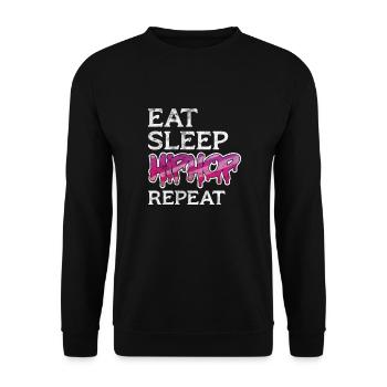 Hip Hop - Unisex Pullover - Schwarz - Vorne - Alina (178cm) & Michal (187cm)