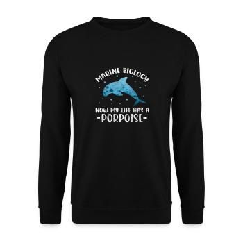 Meeresbiologie Meer Meeresbiologe Biolgie Geschenk - Unisex Pullover - Schwarz - Vorne - Alina (178cm) & Michal (187cm)