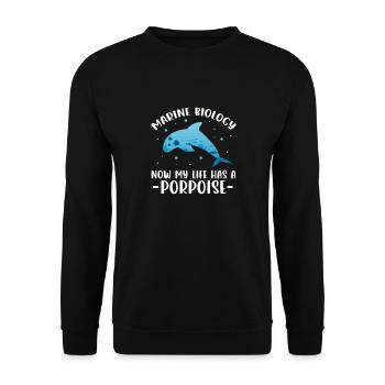 Marine biology - Unisex Sweatshirt - black - Front - Alina (178cm) & Michal (187cm)