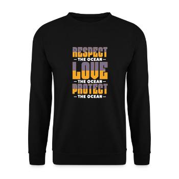Marine biology - Unisex Sweatshirt - black - Front - Alina (178cm) & Michal (187cm)