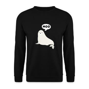 Marine biology - Unisex Sweatshirt - black - Front - Alina (178cm) & Michal (187cm)
