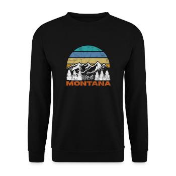 Montana Amérique États-Unis Helena Mountains Cadeau - Sweat-shirt Unisexe - noir - Devant - Alina (178cm) & Michal (187cm)