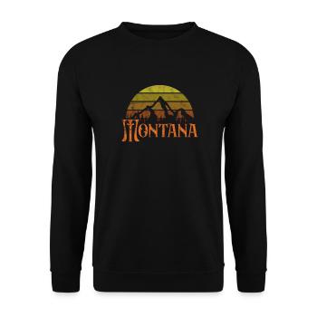 Montana Amérique États-Unis Helena Mountains Cadeau - Sweat-shirt Unisexe - noir - Devant - Alina (178cm) & Michal (187cm)