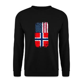 Norvège Amérique - Sweat-shirt Unisexe - noir - Devant - Alina (178cm) & Michal (187cm)