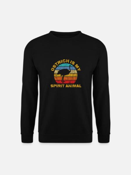 Strauß Vogel Tier Strauss Afrika Safari Geschenk - Unisex Pullover - Schwarz