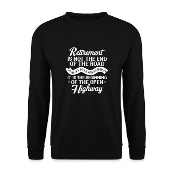 Pension de retraite Pension de pensionné Cadeau de pension de pensionné - Sweat-shirt Unisexe - noir - Devant - Alina (178cm) & Michal (187cm)