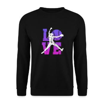 Softball - Sweat-shirt Unisexe - noir - Devant - Alina (178cm) & Michal (187cm)