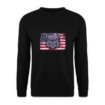 American Bulldog Dog Dog Lovers Cadeau - Sweat-shirt Unisexe - noir - Devant - Alina (178cm) & Michal (187cm)
