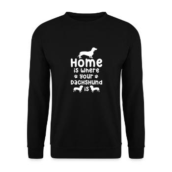 Dachshund Dog Dogs Dachshund Teckel Gift - Unisex Sweatshirt - black - Front - Alina (178cm) & Michal (187cm)
