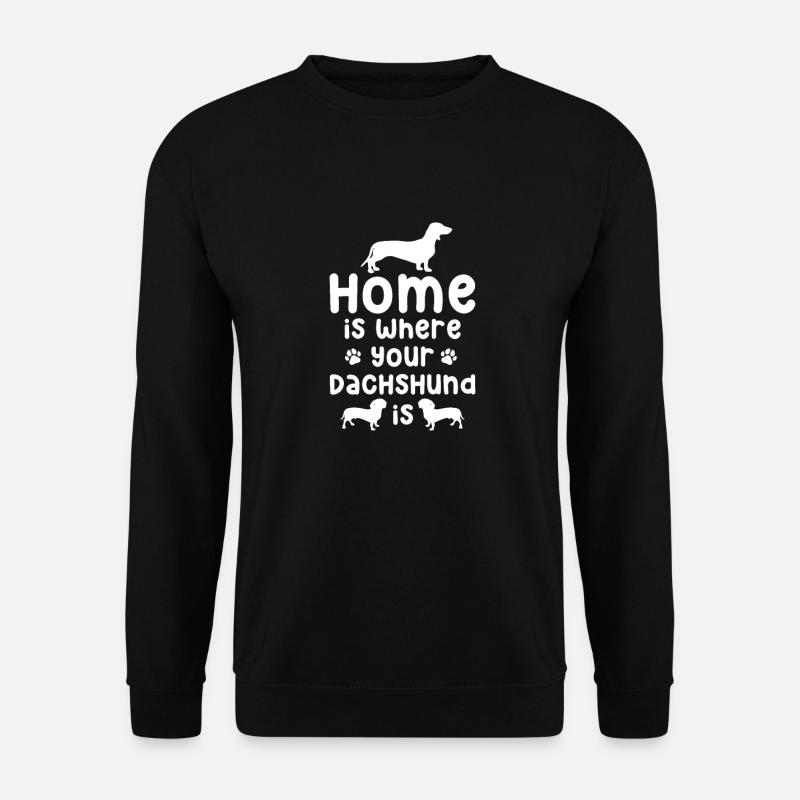 Dackel Hund Hunde Dachshund Teckel Geschenk - Unisex Pullover - Schwarz