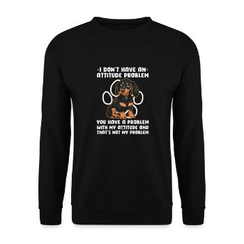 Dachshund Dog Dogs Dachshund Teckel Gift - Unisex Sweatshirt - black - Front - Alina (178cm) & Michal (187cm)