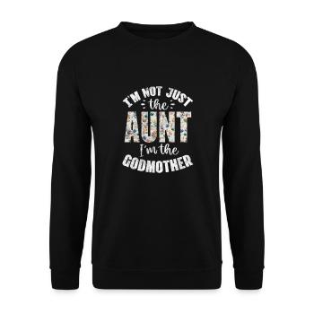 Marraine Tante Marraine Baptême Nièce Neveu Cadeau - Sweat-shirt Unisexe - noir - Devant - Alina (178cm) & Michal (187cm)