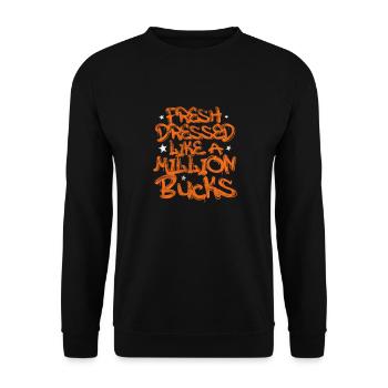 Hip Hop - Unisex Pullover - Schwarz - Vorne - Alina (178cm) & Michal (187cm)