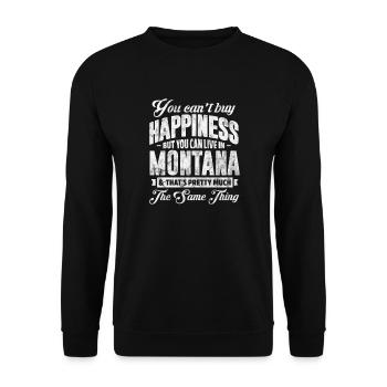 Montana Amérique États-Unis Helena Mountains Cadeau - Sweat-shirt Unisexe - noir - Devant - Alina (178cm) & Michal (187cm)