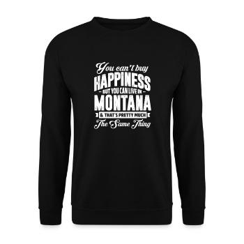 Montana - Unisex Sweatshirt - black - Front - Alina (178cm) & Michal (187cm)