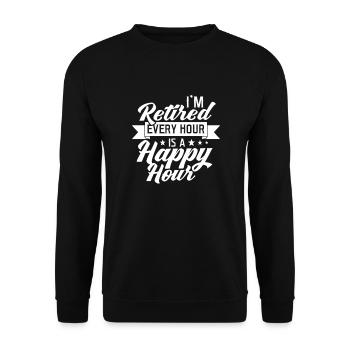 Pension de retraite Pension de pensionné Cadeau de pension de pensionné - Sweat-shirt Unisexe - noir - Devant - Alina (178cm) & Michal (187cm)