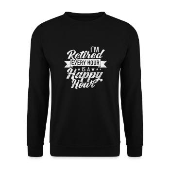 Retirement - Unisex Sweatshirt - black - Front - Alina (178cm) & Michal (187cm)