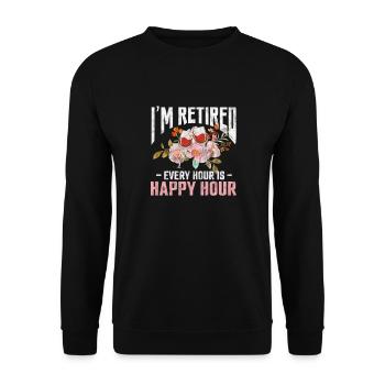 Retirement - Unisex Sweatshirt - black - Front - Alina (178cm) & Michal (187cm)