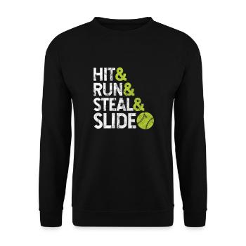 Softball - Sweat-shirt Unisexe - noir - Devant - Alina (178cm) & Michal (187cm)